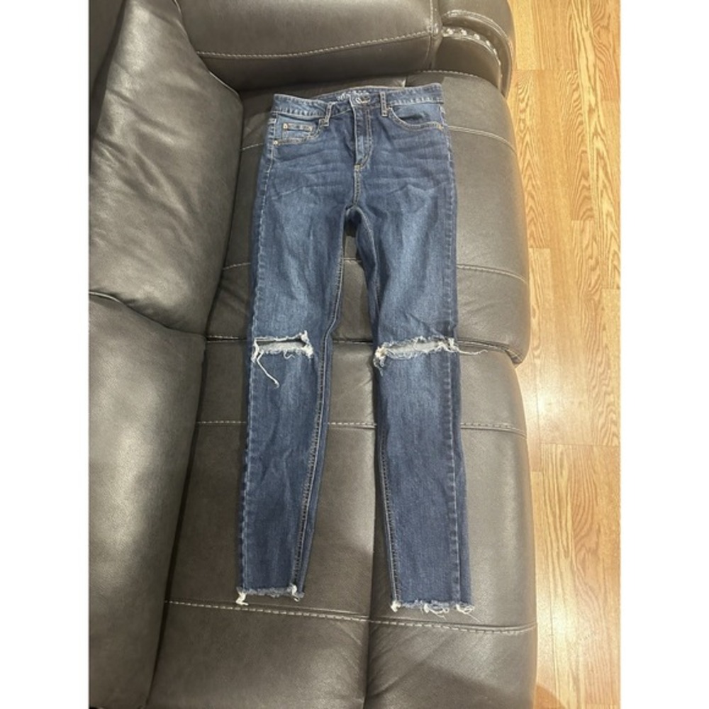 Wild Fable Ripped Skinny Jeans High‎ rise skinny size 4 blue Target